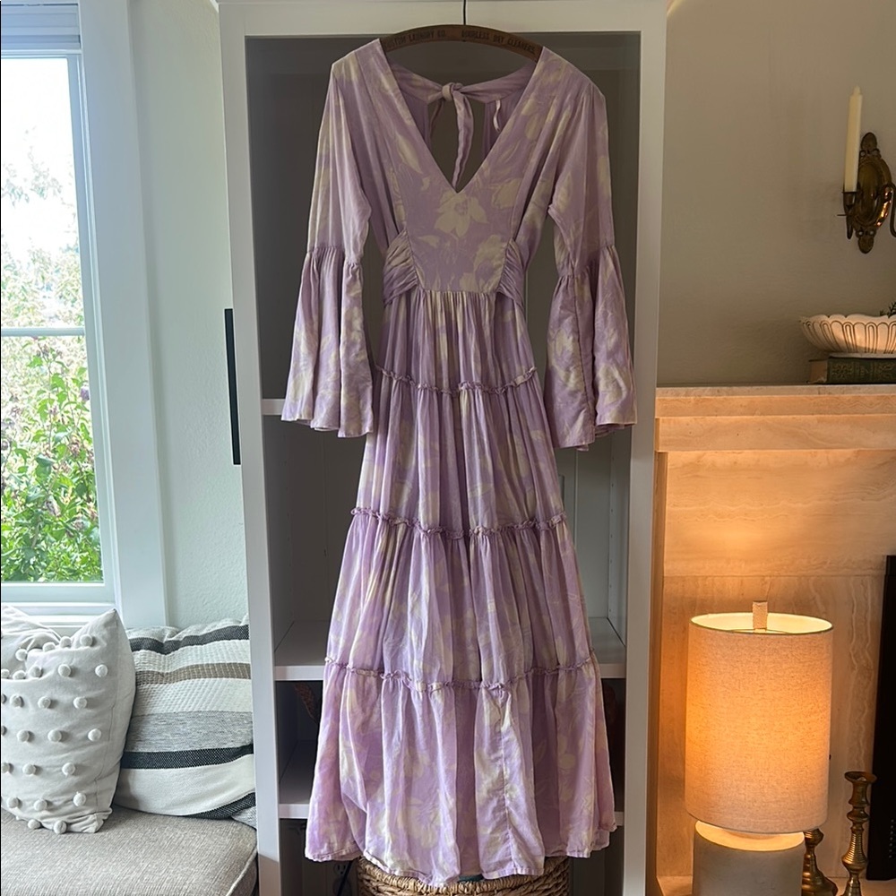 Free People Lavender Long Sleeve Dress
